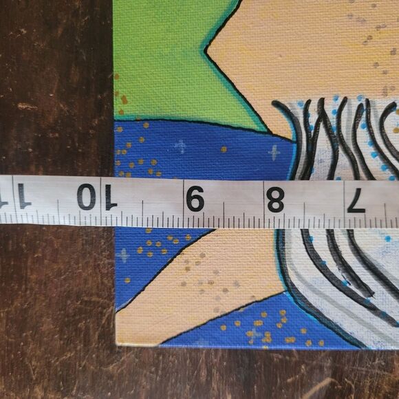 Handmade 8"x10" canavas panel acrylic painted tinkerbell - Picture 3 of 3